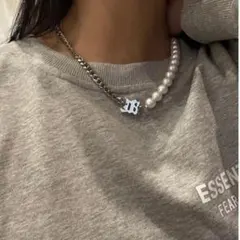 パールチェーンネックレス 韓国 ストリート レディース メンズ