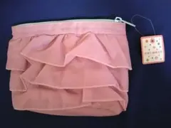 SWIMMERピンクフリルポーチ　スイマー小物入れ♥タグ付き未使用品♥化粧ポーチ