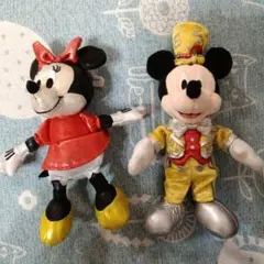 ディズニー ミッキー ミニー ぬいぐるみバッジ