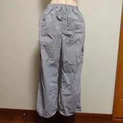 グレー ワークパンツ ゴム仕様