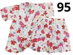 女の子　子供用　甚平　フリル　夏祭り　花火　お涼み会　95