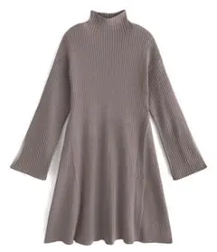 グレイル　GRL リブニットタートルネックワンピース　モカ