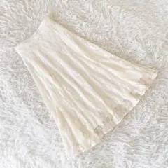 《イング》 (F) フラワーレースロングフレアスカート フェミニン 透け感 上品