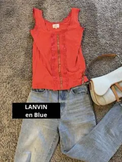 LANVIN♡リボン付き　とろみ素材ブラウス