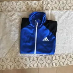 adidas 青　ジップアップジャケット　ジャンバー　150