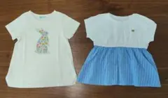 【110サイズ】ハッカベビー　Tシャツ、カットソー2着