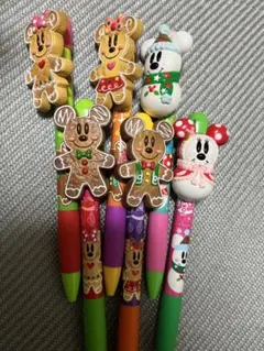 ディズニー　2010 クリスマス　ボールペンセット