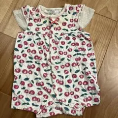 チェリー柄ロンパース