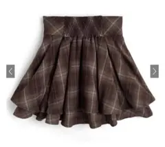 GRLインパン裏地付きチェック柄ティアードフレアミニスカート【ai229】S