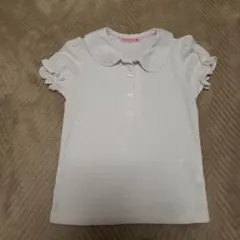 FAMILY PLOT 襟付きホワイト半袖シャツ　110㎝