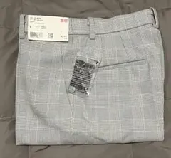未使用 スマートアンクルパンツ S チェックグレー