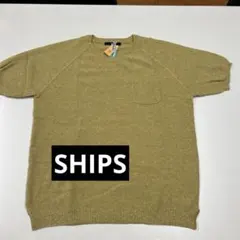SHIPS クルーネック 半袖 ニット ポケット付きのサムネイル