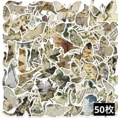 277　ステッカー　お裾分け　フレークシール　海外　防水　コラージュ素材　動物