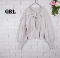 GRL ボウタイリボン付きニットトップス