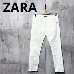 ZARA ザラ メンズ ホワイトスリムテーパードデニム ジーンズ w31のサムネイル