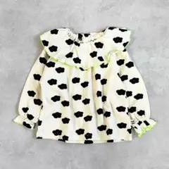 マーキーズ✳︎ホーガン✳︎ソウガラパイルビッグカラー✳︎カットソー✳︎長袖トップス✳︎90