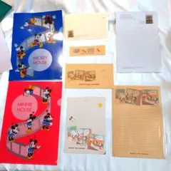 ミッキー・ミニー レターセット＆クリアファイル
