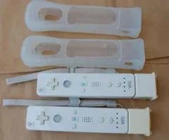 状態良好★任天堂 Wiiリモコン＋モーションプラス2台セット シリコンカバー付き