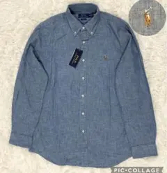 【タグ付き✨】ポロラルフローレン　2025年モデル！デニムシャツ　インディゴ　M
