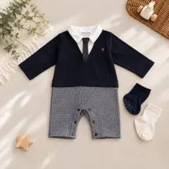 PUFF 2 KIDS ベビー フォーマル ロンパース80サイズ、無印良品靴下