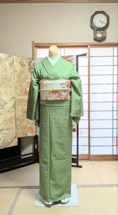 緑の色無地