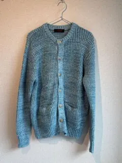 CABaN 水色 ボタン付きカーディガン
