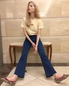 épine フレアデニムパンツ　size2　ブラックのサムネイル