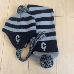 【冬物処分】コムサイズム キッズ ニット帽＆マフラーセット46〜49cm 男の子