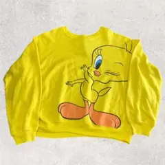 ぽ*ぽ様 LOONEY TUNES Tweety Bird 裏起毛スウェット Xのサムネイル