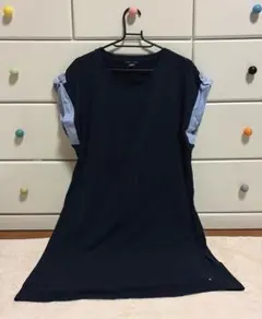 TOMMY HILFIGER ネイビー 半袖ワンピース Lのサムネイル