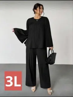 【再値下げ！】SHINE ブラック セットアップ ワイドパンツ