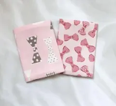 ２点セット　子供サイズ　ミニポケットティッシュケース　入園　入学　リボン柄