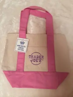 トレーダージョーズ　パステルミニトートバッグ　新品未使用　ピンク