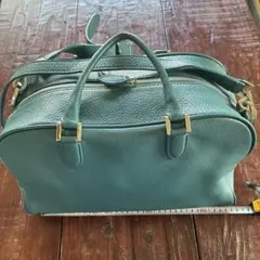 NAGAYANI ティール レザー ボストンバッグ