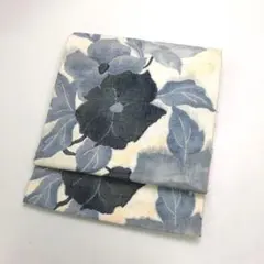 P*o様 藍染唐草花文様更紗　麻絹袋帯 P*o様 藍染唐草花文様更紗 麻絹袋帯 | Mercari