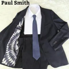 【美品】Paul Smith　スーツ　セットアップ　ネイビー　紺　幾何学　ドット