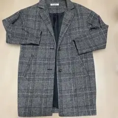 美品Ennacrielle グレー系チェック チェスターコート