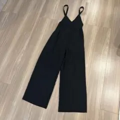 黒 ドット柄 オールインワン