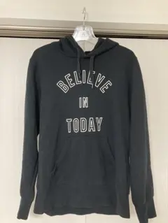 GU パーカー ブラック BELIEVE IN TODAY