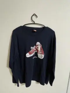 CONVERSE 長袖Tシャツ ネイビー LLサイズのサムネイル