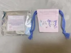 ちいかわ サンリオ ノベルティ ミニ巾着　モモンガ　クロミ