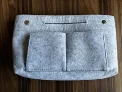 グレー フェルト バッグインバッグ