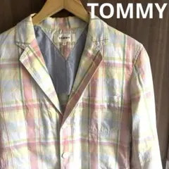 【可愛い◎】TOMMY トミー タータンチェック柄テーラードジャケット