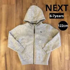 【美品】ネクスト パーカー トップス 裏起毛 刺繍 恐竜 120