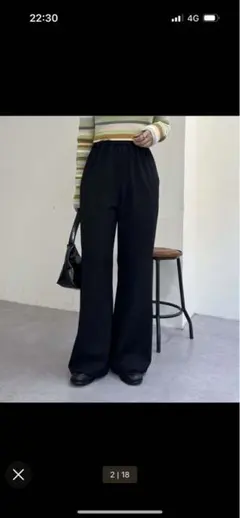 mystic T/Rフレアパンツ ブラック