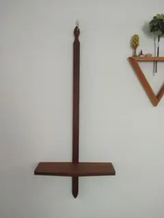 高塚和則　木工　ウォールシェルフ　棚　オーク　作家 木工房玄 高塚和則 壁掛け棚 ウォールナット - 作家ものの器と