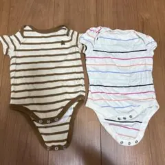 【サイズ60】baby GAP ストライプロンパース 3-6ヶ月