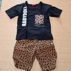 BABYDOLL レオパード(ヒョウ)柄 Tシャツ ショートパンツ セット