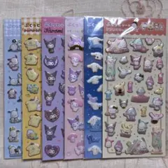 サンリオ　ぷくっとシール　6種　ダイソー