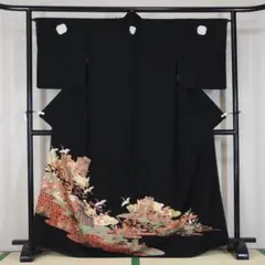 黒留袖 後藤久美子 流水に鶴 松竹梅 金駒刺繍 金彩 KK-2183 - メルカリ
